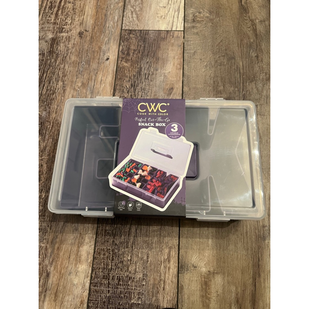 NEW EEK CWC Cook With Color Purple Clear Snack Box